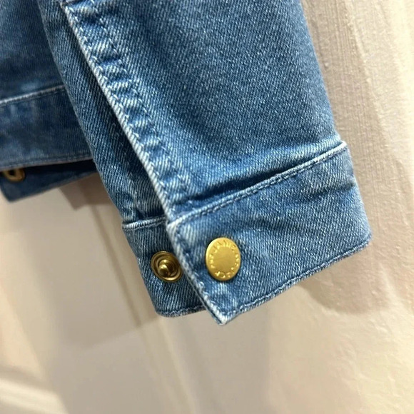 Janie and Jack toddler Girls denim jacket with gold buttons EUC 2T - Picture 4 of 5